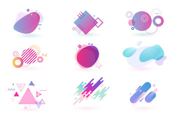 set of abstract graphic design elements. vector illustrations for logo design, website development, 