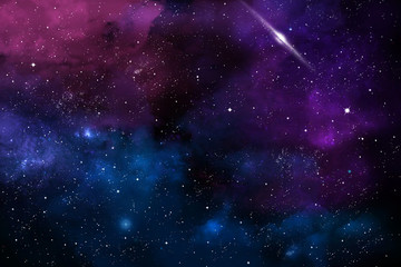 abstract composition on the topic of cosmos of nebulous textures, lights and gradients to serve as b