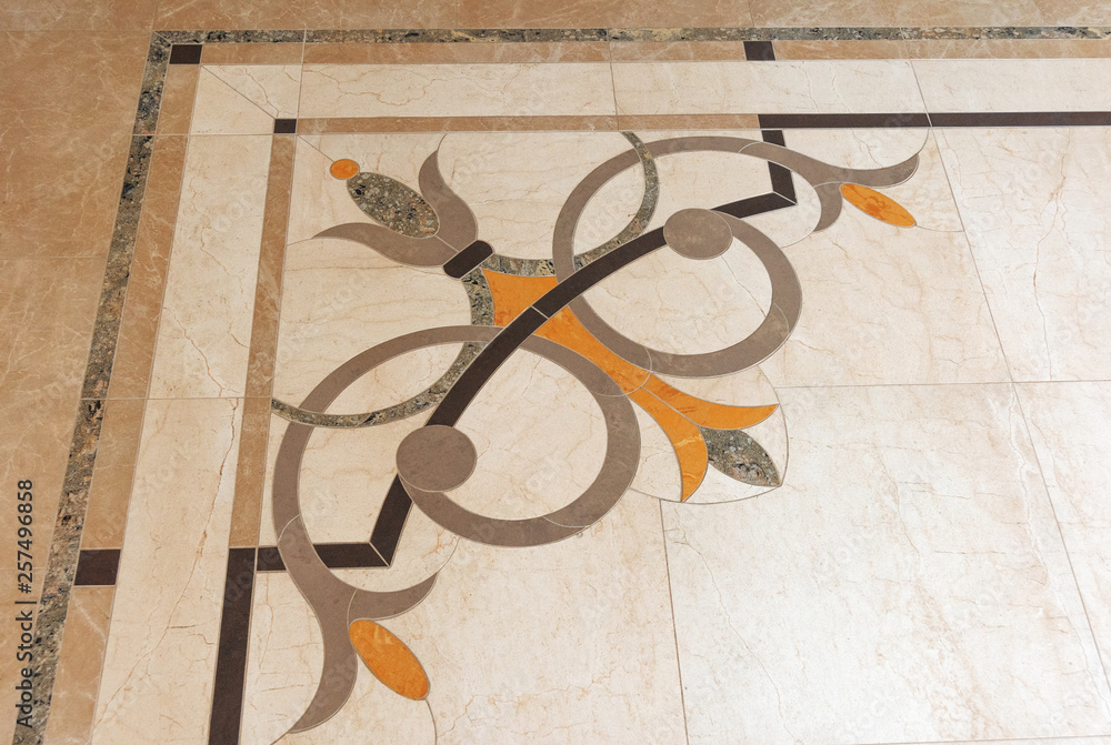 Decorative elements of the interior of ceramic tile, marble, stucco ...