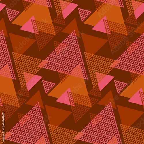 Geometric textured triangle seamless pattern