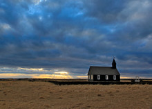 Clouds Over Secluded Church, Iceland