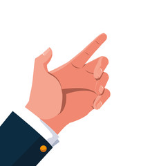 Sticker - hand businessman isolated icon