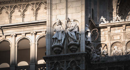 architectural detail of the Cathedral of St. Mary of Toledo, spain