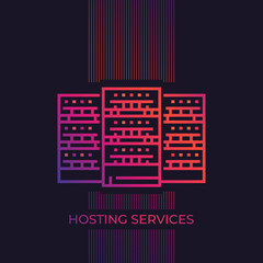 Sticker - data center, servers, hosting services