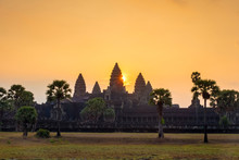 Angkor Wat At Sunrise, Siem Reap, Cambodia