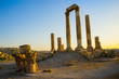 © Cavan Images - Temple of Hercules in Amman Citadel at sunset, Amman, Jordan