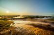 canvas print picture A landscape with Geysir, one of the biggest attraction of Iceland