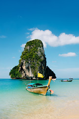 Boat on the asian beach