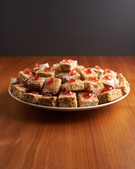 Wall Mural - Stack of cookies in a modern kitchen just cooling out of the ove