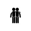 © PNG, Vector & Video - Two friends icon. Simple glyph, flat vector of People talk icons for UI and UX, website or mobile application