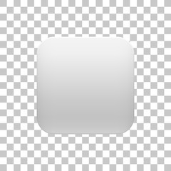 Canvas Print - White Realistic Blank App Icon Button Template