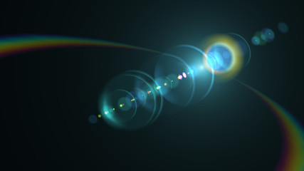Wall Mural - lens flare glow light effect on black background. easy to add overlay or screen filter over photos