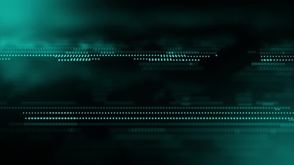 Glowing dots flow information technology background