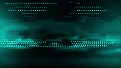 Glowing dots flow information technology background