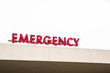 Emergency Room Sign at a hospital