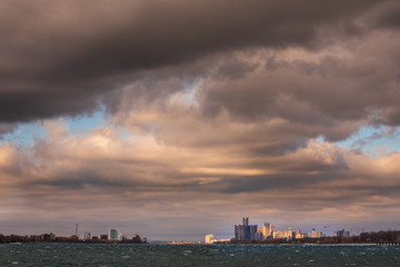 storm incoming on the two city uniting brridge