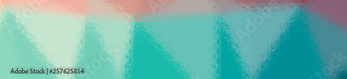 Illustration of green and brown  glass blocks background, abstract banner.