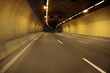 © runrun2 - Empty highway road at night tunnel with speed motion blur