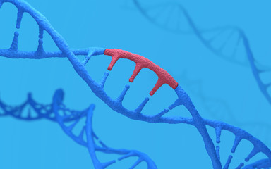 Poster - genetic engineering and gene manipulation concept, 3d rendering,conceptual image.
