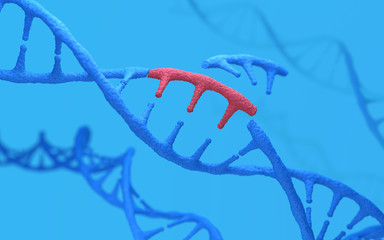 Poster - genetic engineering and gene manipulation concept, 3d rendering,conceptual image.