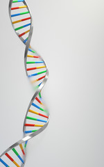 Poster - dna molecules, structure of the genetic code, 3d rendering,conceptual image.