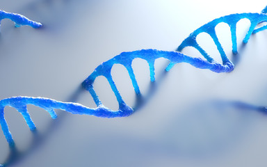 Poster - dna molecules, structure of the genetic code, 3d rendering,conceptual image.