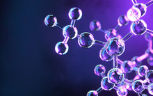 Molecule Model. Science Concept. 3d Rendering,conceptual Image.