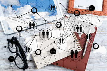 Social connection and networking concepts.