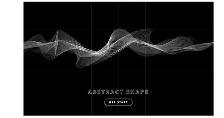 Wall Mural - abstract future realistics shape objects. innovations blend systems and technologies in big data. de