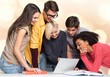 © BillionPhotos.com - Group of Students with computer at lesson in classroom