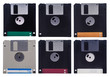 © taitai6769 - Floppy disc six color isolated