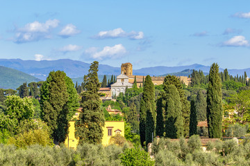 Canvas Print - View of the Basilica of San Miniato al Monte