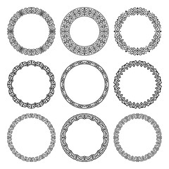 Wall Mural - Vector set of round frames in oriental motifs