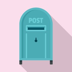 Sticker - Street post box icon. Flat illustration of street post box vector icon for web design