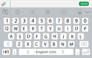 Wall Mural - keyboard for smartphone. keyboard design.