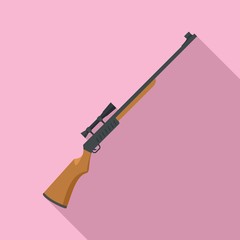 Sticker - Hunter rifle icon. Flat illustration of hunter rifle vector icon for web design