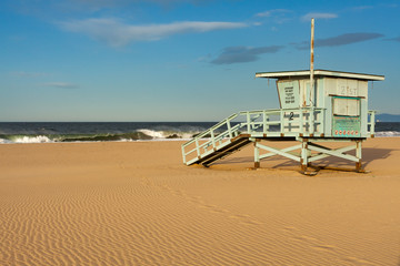 Lifeguard tower Hermosa beach California