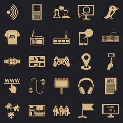 Poster - Access icons set. Simple set of 25 access vector icons for web for any design