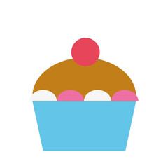 Sticker - delicious cake isolated icon