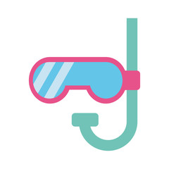 Canvas Print - cute snorkel isolated icon