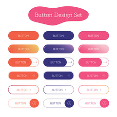 Wall Mural - set of design rounded buttons. navigation of website. vector design template