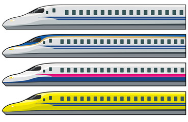 Bullet train vector illustrations