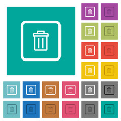 Sticker - Delete object square flat multi colored icons