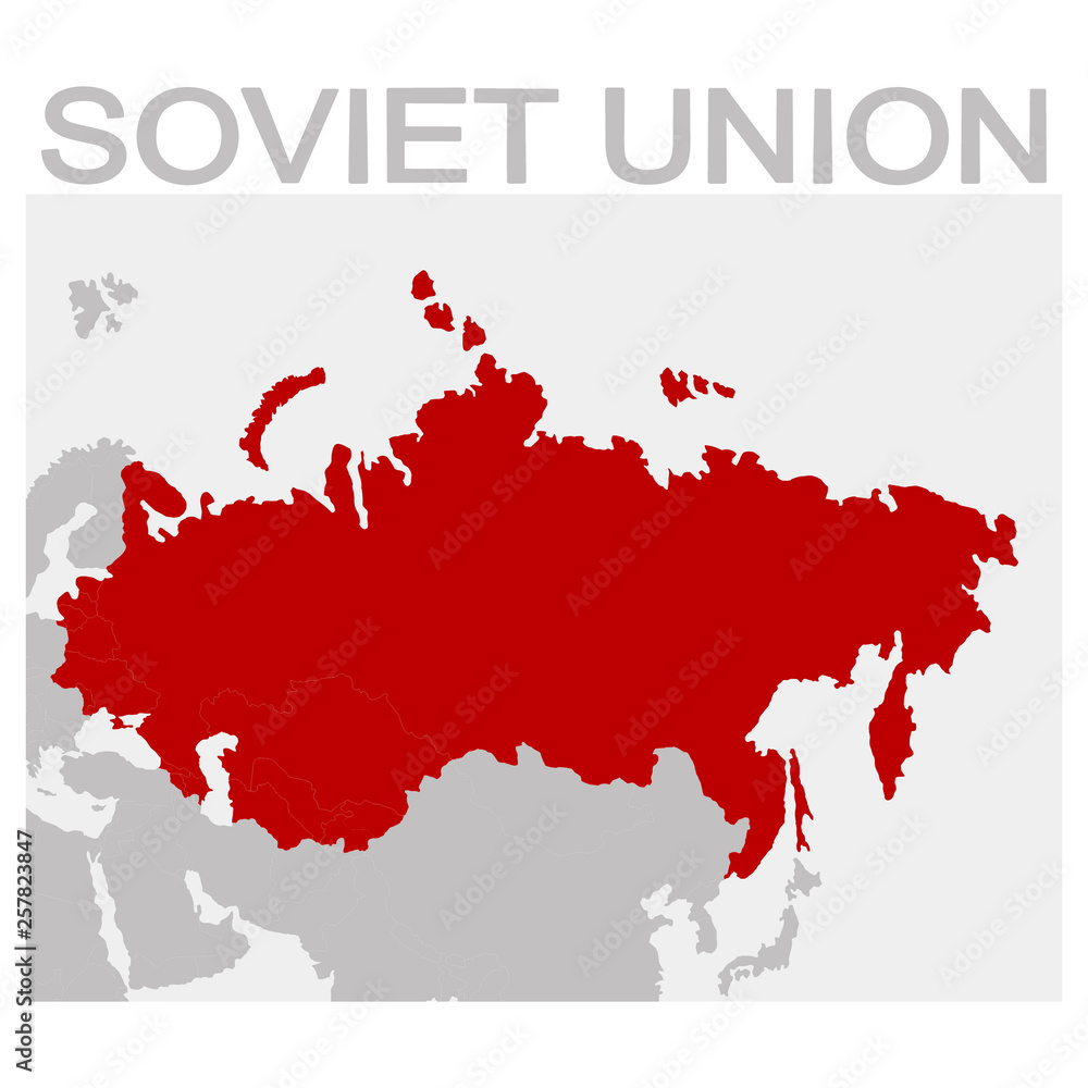 Soviet Union Map Vector vector map of the Soviet Union Stock Vector | Adobe Stock