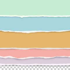 Wall Mural - torn paper edges seamless horizontally.