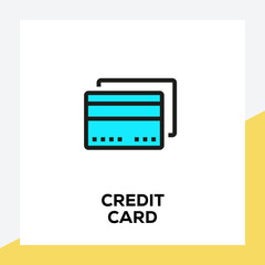 Poster - CREDIT CARD LINE ICON SET