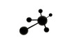 Molecule of science on white background 