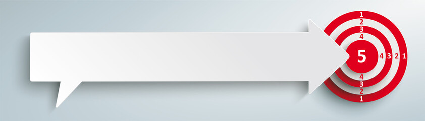 Wall Mural - speech bubble arrow target header
