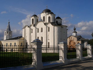 Yaroslav's Court Dvorishche.Veliki Novgorod. Summer view. Russia