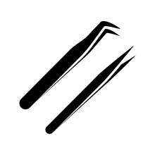 Eyelash Extension Tweezers Glyph Icon